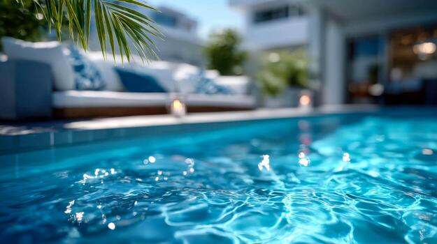Pristine pool with a freshly sealed and protected expansion joint